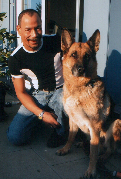 susie und ich auf bertrams dachterrasse